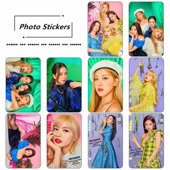 

Kpop Blackpink Magazine Crystal Card Sticker Photocard Sticker Photo Stikcy Cards 10pcs