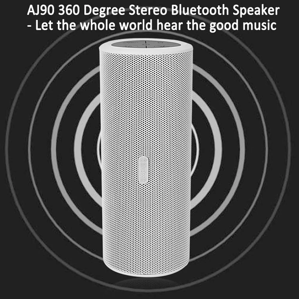 

Excelvan AJ90 Wireless Protable Bluetooth Speaker 360 Degree Comprehensive Stereo Speaker Support TF Playback For Smartphone