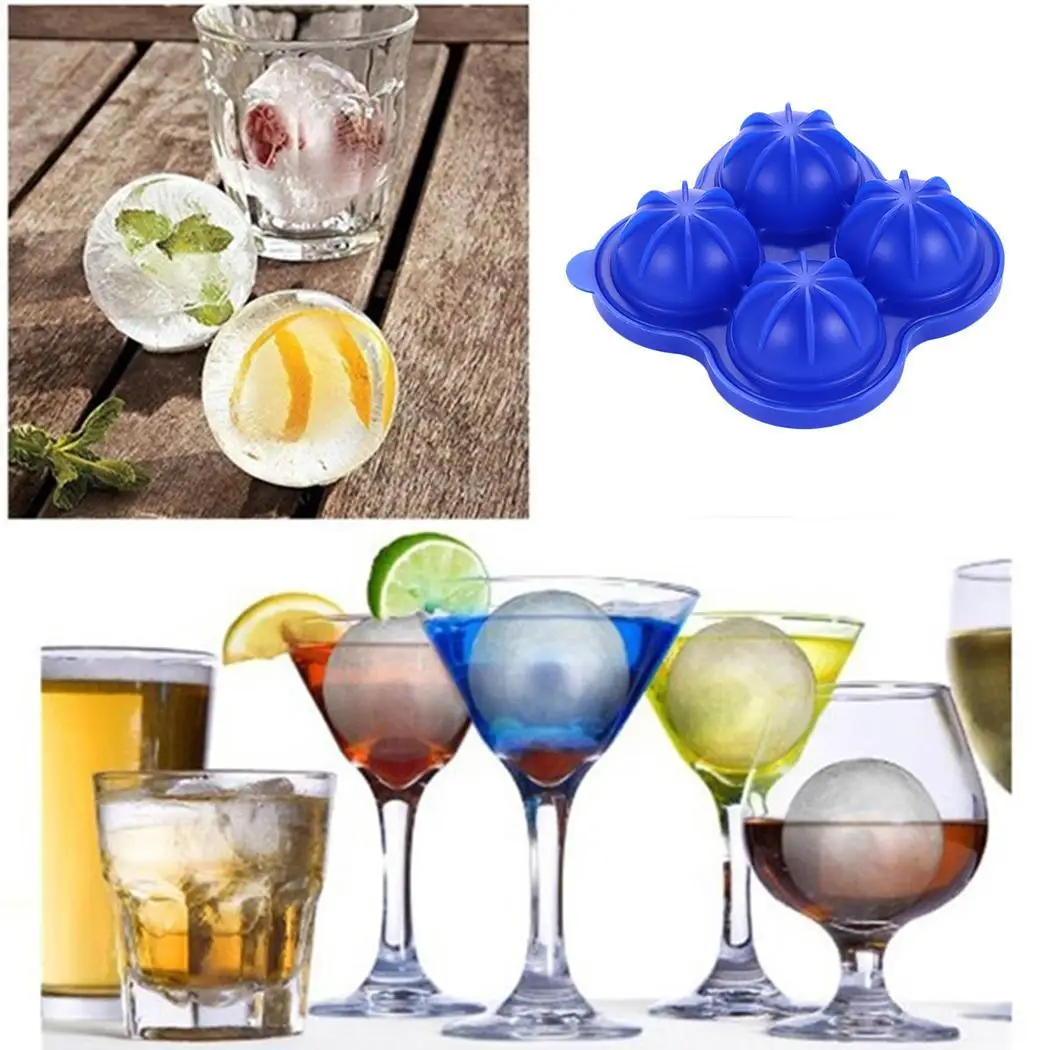 

Silicone Cake Black Ball Tools Ice Cube Mold DIY Round Grids For Making Dessert