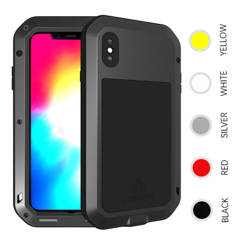 

For iphone XR A2105 Waterproof Case iphoneXR Hard Shockproof Aluminum Metal Phone Cover For iphone XR Full Cover Shell Protector