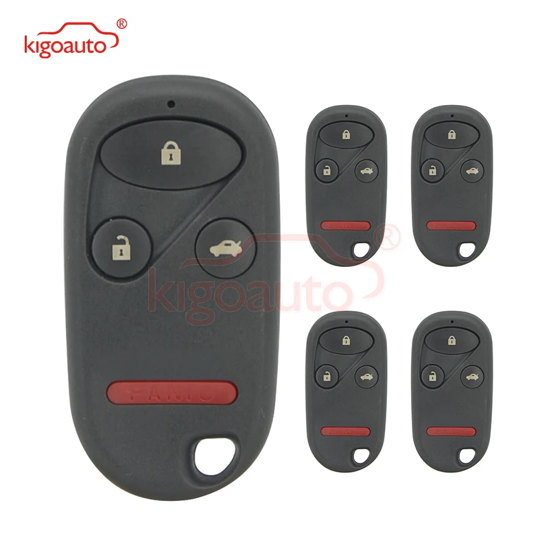 Kigoauto 5pcs KOBUTAH2T 4 Button 315Mhz For Honda Accord 1998 1999 2000 2001 2002 Remote Car Key Fob