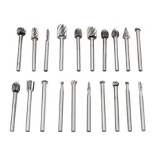 20pcs/Set HSS Routing Wood Rotary Milling Rotary File Cutter Wood Woodworking Carving Carved Knife Cutter Tools Set carpenter carving slice tools wood cutter machine 15pcs set 8mm diam moulding cutter milling cutter hard alloy handle
