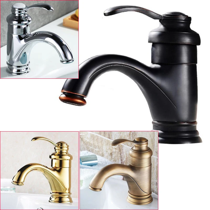 

Deck Mounted 4 Colors Brass Material of Wash Basin Faucet Tap