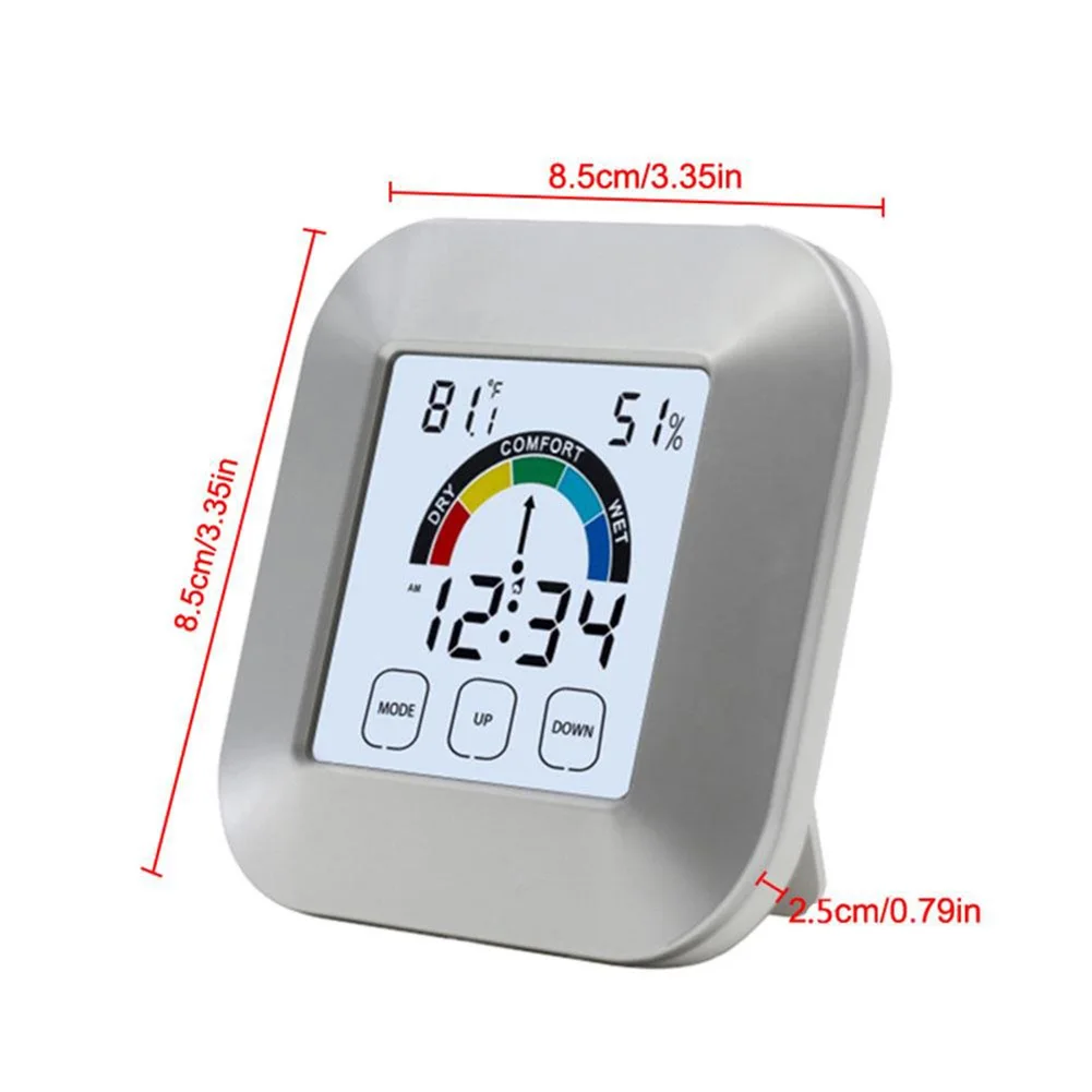 Светодиодный цифровой ЖК-дисплей измеритель температуры и влажности электронные погодные часы для помещений офисные настольные часы reloj Прямая