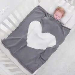 Ребенок в форме сердца пеленать Обёрточная бумага Одеяло s постельные принадлежности Стёганое одеяло игровой коврик для Детские коляски