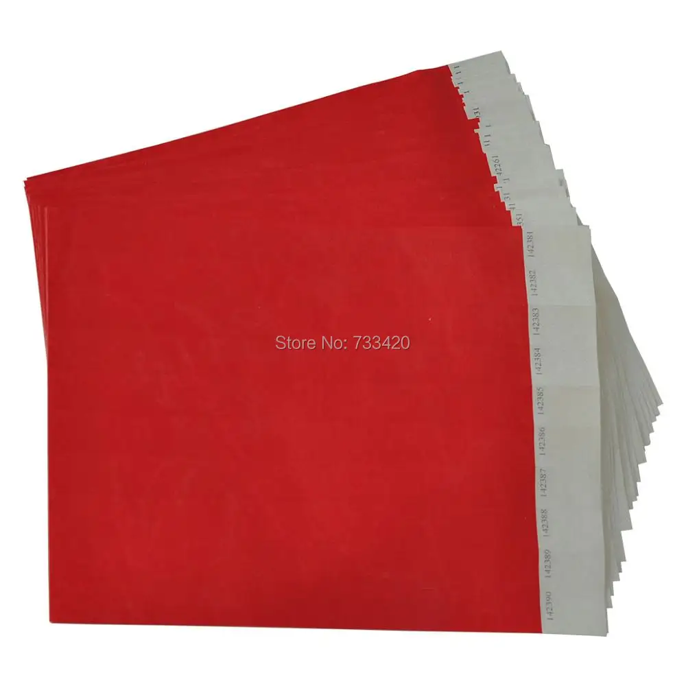 HEAVY Tyvek Wristbands Thicker and Stronger ID Numbers Wristbands Parties Events 3/4 inch 500 piece paper wristbands