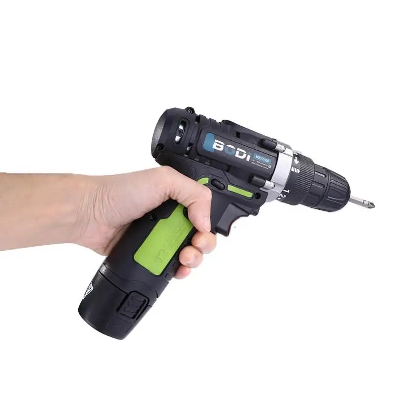 

12V Lithium Dril lElectric Screwdriver Cordless Impact Drill Household Multi-functional Power Driver US EU Plug