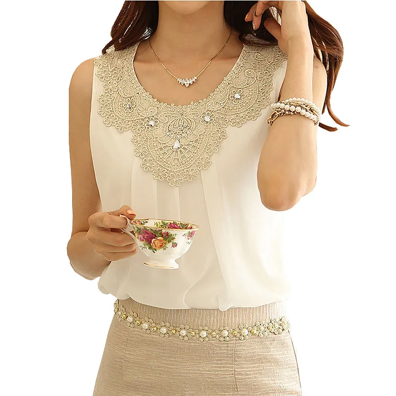 Women blouse  Summer blusas feminina white shirt women blouses plus size chiffon blouse summer tops camisetas mujer