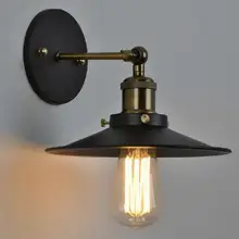 2 Pc Американский Винтаж лампы, настенные светильники прикроватной тумбочке Подсветка салона лампы 110 V-220 V E27 с лампы накаливания(черный