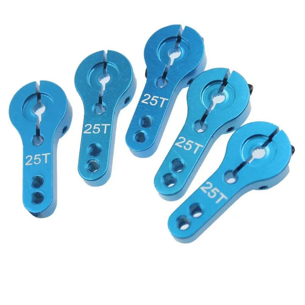 

5PCS RC Car Steering Servo Half Arm Horn Torque 25T Aluminum Futaba HSP ETC Blue
