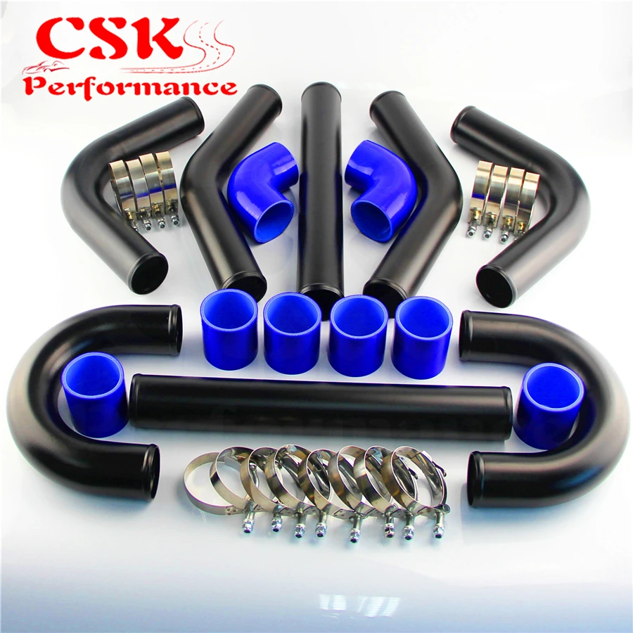 2.5" 63mm 8Pcs Universal Intercooler Turbo Boost Piping Pipe L=450mm