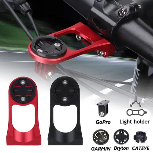 Bike Stem Extension Computer Out Front Mount Holder For Garmin Bryton Cateye
