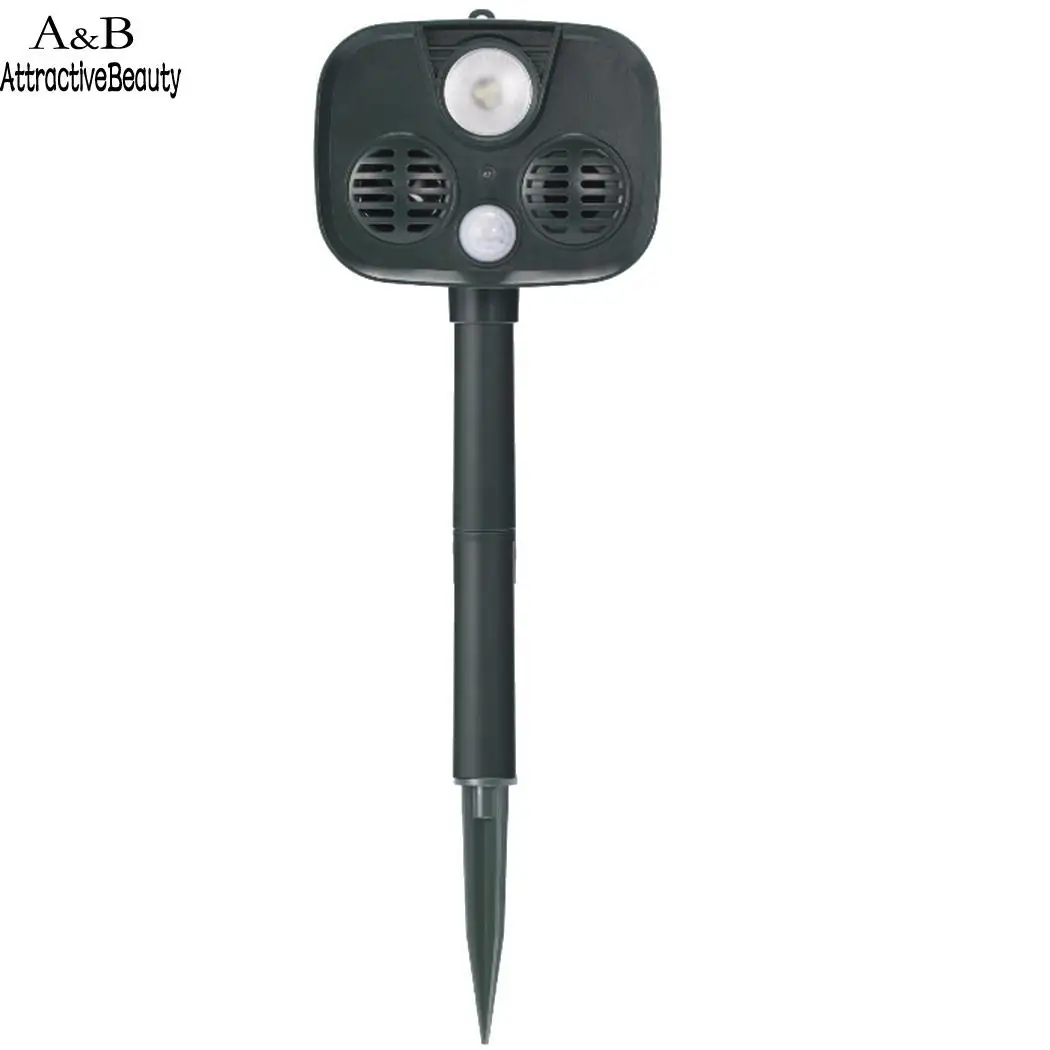 

Outdoor Ultrasonic Drive Repellent Anti-thief Alarm For 4 x 2/3 AA Cat Animal 25--61KHZ Green Wild 120dB