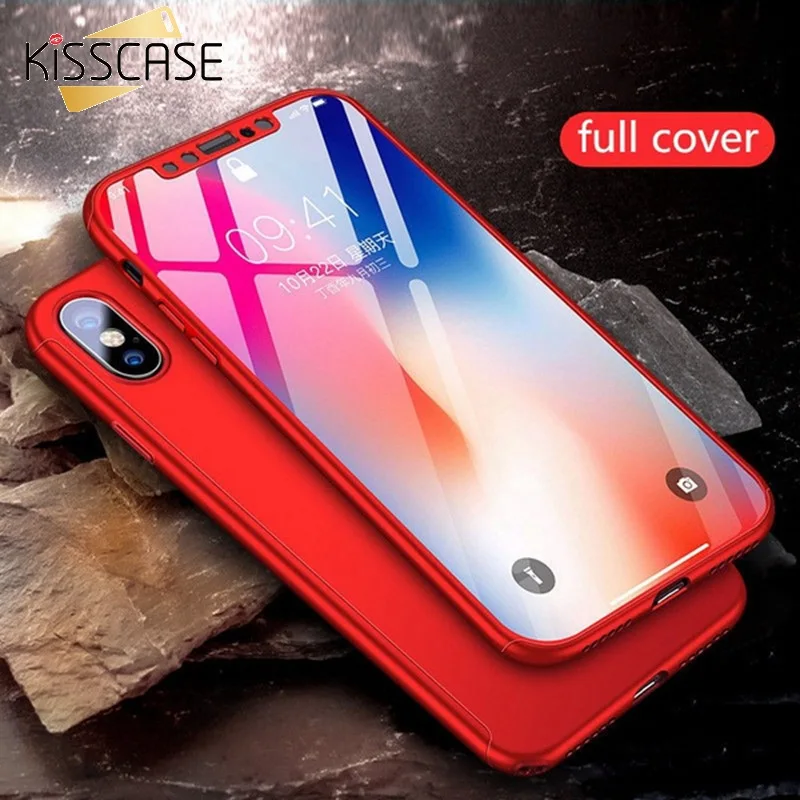 

KISSCASE 360 Full Coverage Phone Case for Xiaomi Mi 5X 6X 8 Lite 6 Pro Note 3 4 6 7 Tempered Glass For Redmi S2 3S 4A 4X 5 Coque