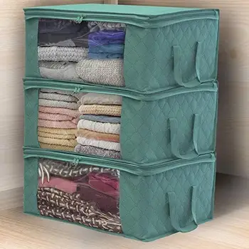 

Non-woven Quilt Storage Bag Wardrobe Clothing Box Moisture-Proof Dust-Proof Portable Foldable Storage Bags Home Organization
