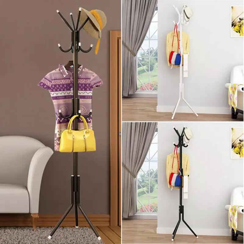 

12 Hooks Multi function Coat Hat Metal Rack Organizer Hanger bedroom Hook Stand for Purse Handbag Clothes Scarf holder hooks