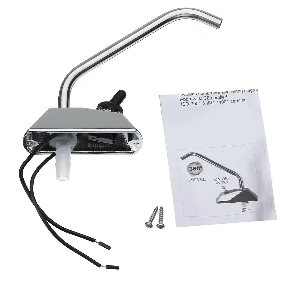 Full 360 Degree Rotation 12v Galley Faucet Tap With Switch For