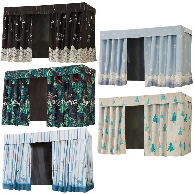 

Thickened Single Bed Curtains Dormitory Shading Cloth Comfortable Polyester Fiber Curtain Is Colorfast And Easy To Install