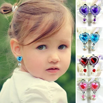 

Ear clip style earring soft cushion Invisible ear hanging ear clip no Piercing earring for children kids