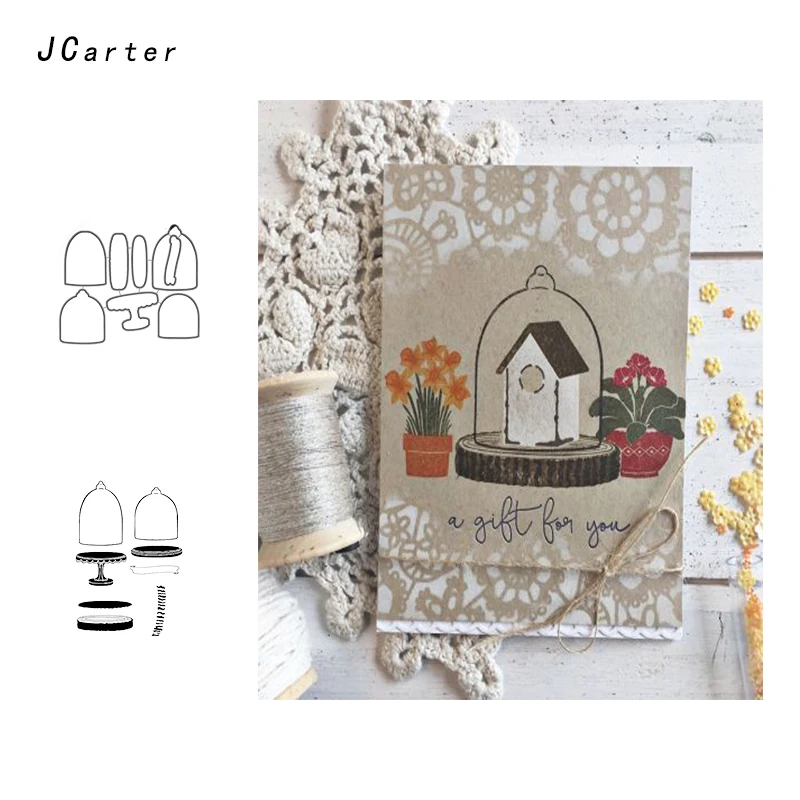 

JCarter Table Cups Cover Metal Cutting Dies or Rubber Clear Stamps for Scrapbooking DIY Embossing Folder Paper Maker Template