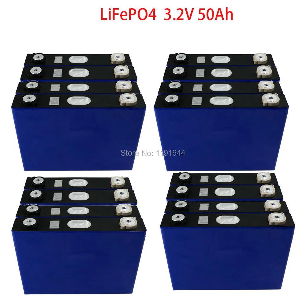16 шт./лот 3 2 V 50Ah LiFePO4 длинный жизненный цикл 3500 раз силовой элемент для 48V E Scooter Golf