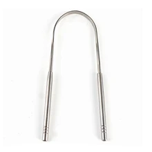 Скребок из нержавеющей стали экологически чистый Bad Breath U форма здоровье уход против скольжения язык Очиститель Щетка с длинной ручкой Инструмент оральный Hydiene