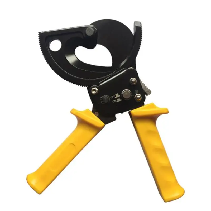 

HS-300B Ratchet Gear Cable Cutter Wire Crimping Cutting Hand Tool Plier suit for less than 300mm2 1 x Cable Cutter