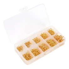 500 шт. морская рыба джиг Крючки с отверстием Рыболовные Снасти Коробка 3#-12#10 размеры углеродистая сталь Золото