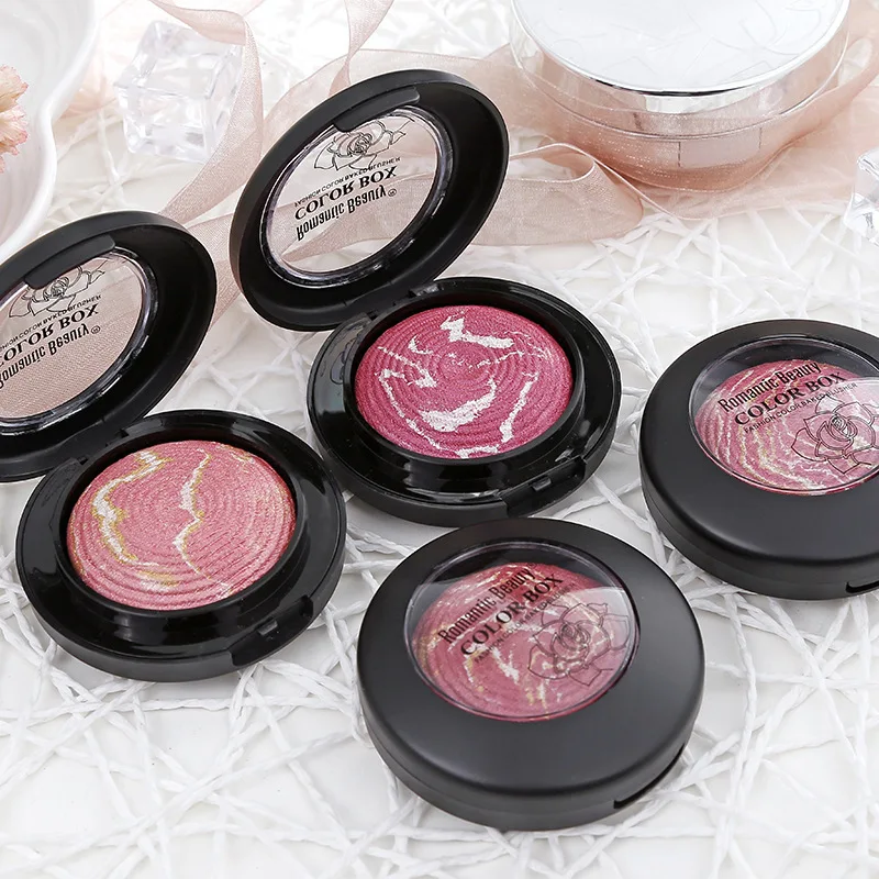

Romantic Beauty Blush Baked Cheek Face Blusher Texture Baked Blush Face Base Mineral Blusher Palette Blush Makeup 4 Colors
