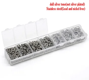 

Lovely 1 Box Mixed Stainless Steel Open Jump Rings 4-10mm (B13830)