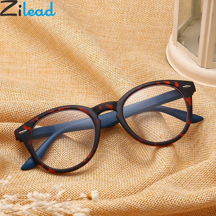 

Zilead Retro Leopard Oval Frame Reading Glasses For Men&Women Clear Lens Presbyopia Eyeglasses Eyewear With Diopter+1.0to4.0