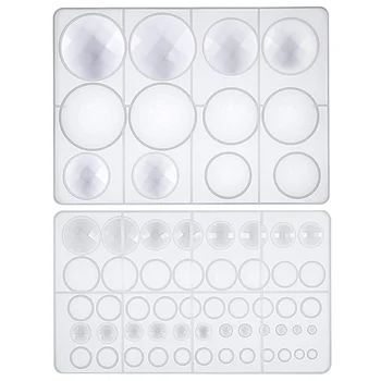 

Cabochon Gem Resin Silicone Molds For Cake Decoration,Polymer Clay Epoxy Urethane Polyresin Jewelry Making Faceted And Round D