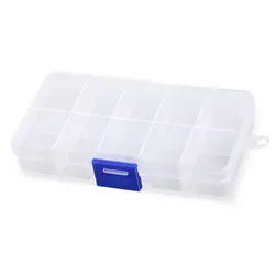 10-сетка Пластик Регулируемый шкатулка для ювелирных изделий емкость для хранения коробка с съемные перегородки (прозрачный)