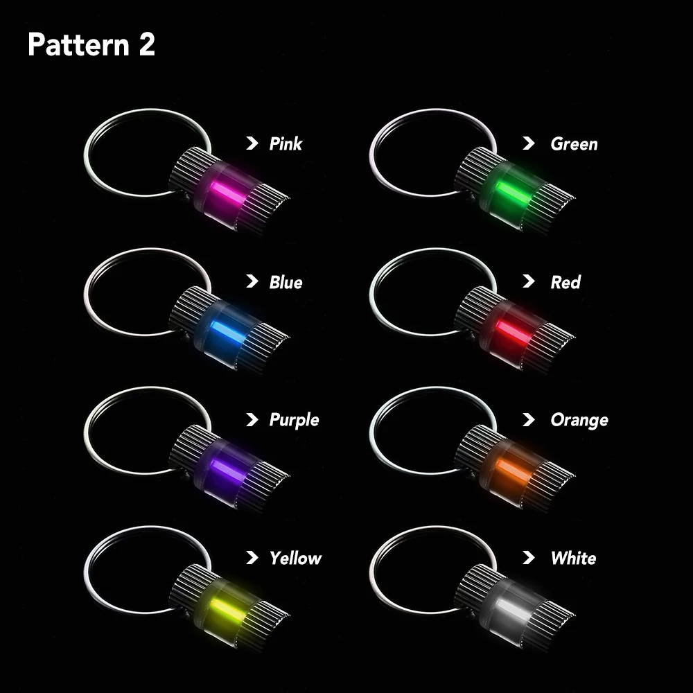 

Emergency Tritium Self Luminous Light Keychain Carabiner Key Ring Ultralight Outdoor Tool Glow In The Dark Survival Mini Light