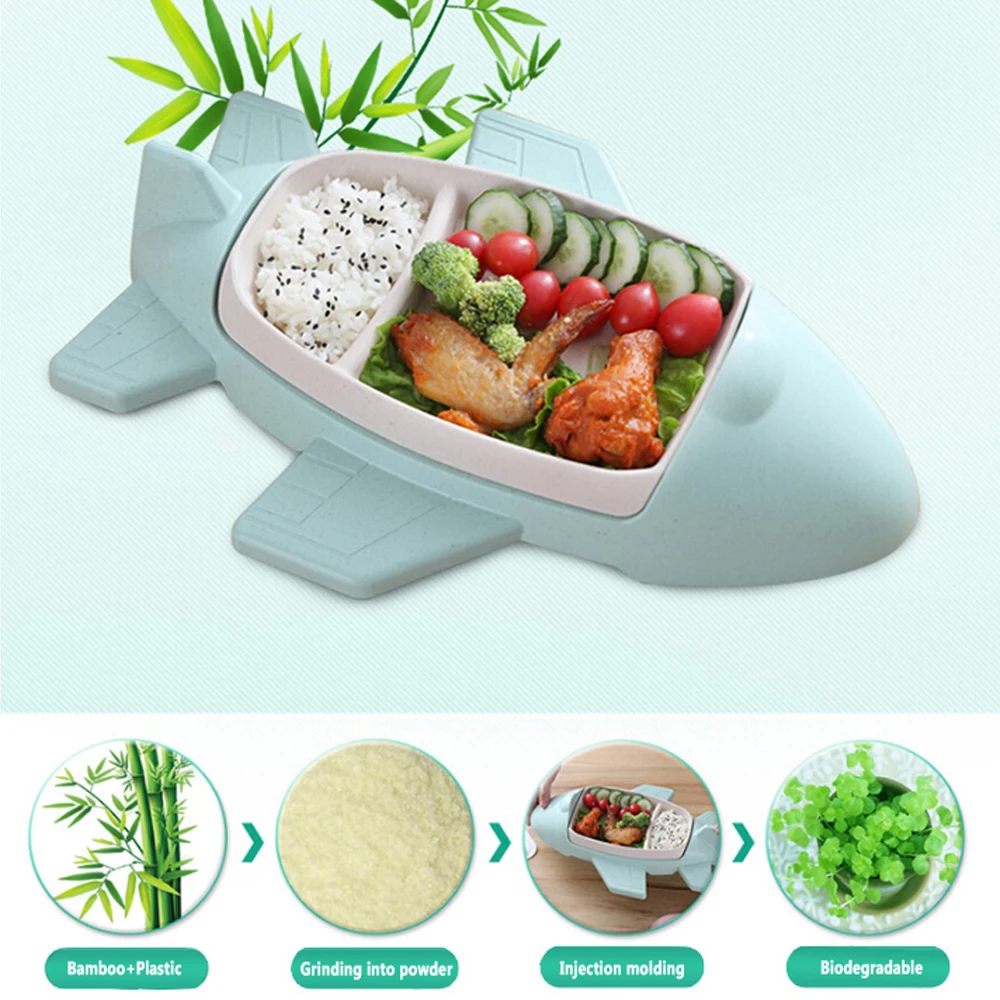 Baby Dishes Food Container Bamboo Fiber Bowl Baby Tableware Dinnerware Toddler Kids Feeding Cartoon Dinner Bowls Can Custom LOGO