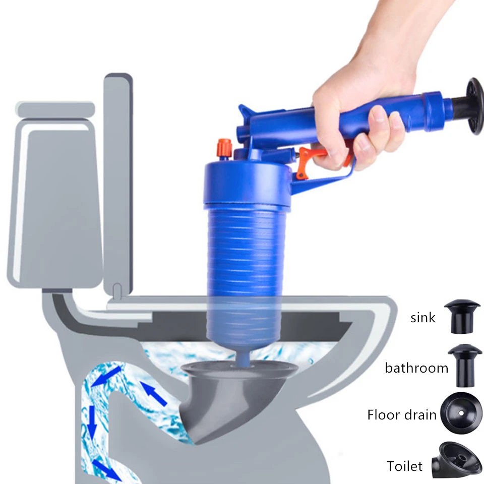 New High Pressure Powerful Manual Sink Plunger Home Air Drain Blaster