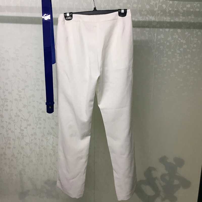 Mode Dame Épaississent Bureau Pièces Et Femmes Pantalon Veste Pour Ensemble 2 Ensembles Blanc TATqpSH