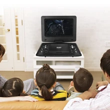 10 дюймов Портативный CD-плеер dvd-плеер 270 градусов вращающийся HD TFT светодиодный Экран Поддержка SD/USB/FM Перезаряжаемые плеер/US/UK штепсельная вилка австралийского стандарта