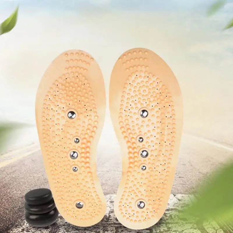 

PVC Magnet Therapy Massage Insoles For Men Women Breathable Foot Massage Care Particles Throughout The Insole