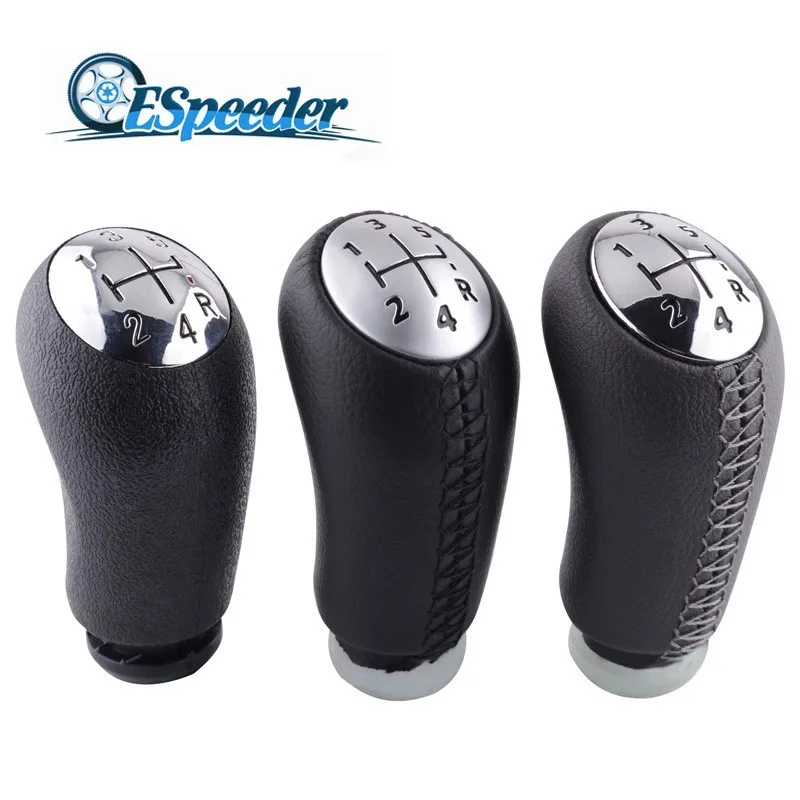 

ESPEEDER 1 Pcs Leather Gloss Matt Color 5 Speed Car Gear Shift Knob Head Stick For RENAULT Megane 2 Clio 3 Scenic 2 Kangoo