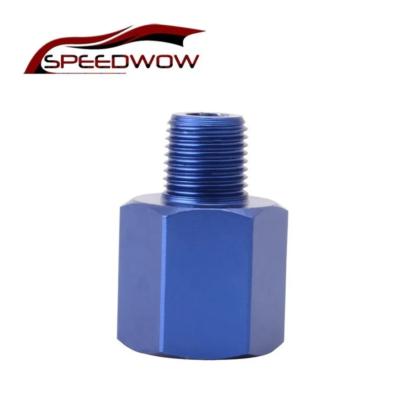

SPEEDWOW Car Parts M12 to 1/8 NPT Blue Aluminum Oil Pressure Sensor Adapter Gauge Sensor Thread Adapter Reducer Valve Train