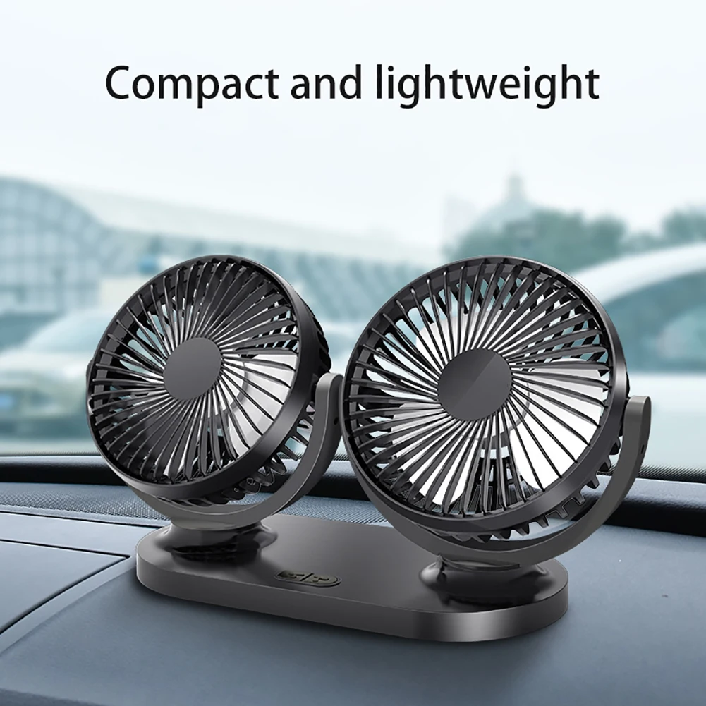 12V/24V 360 Degree All-Round Adjustable Car Auto Air Cooling Dual Head Fan Low Noise Accessory | Автомобили и мотоциклы