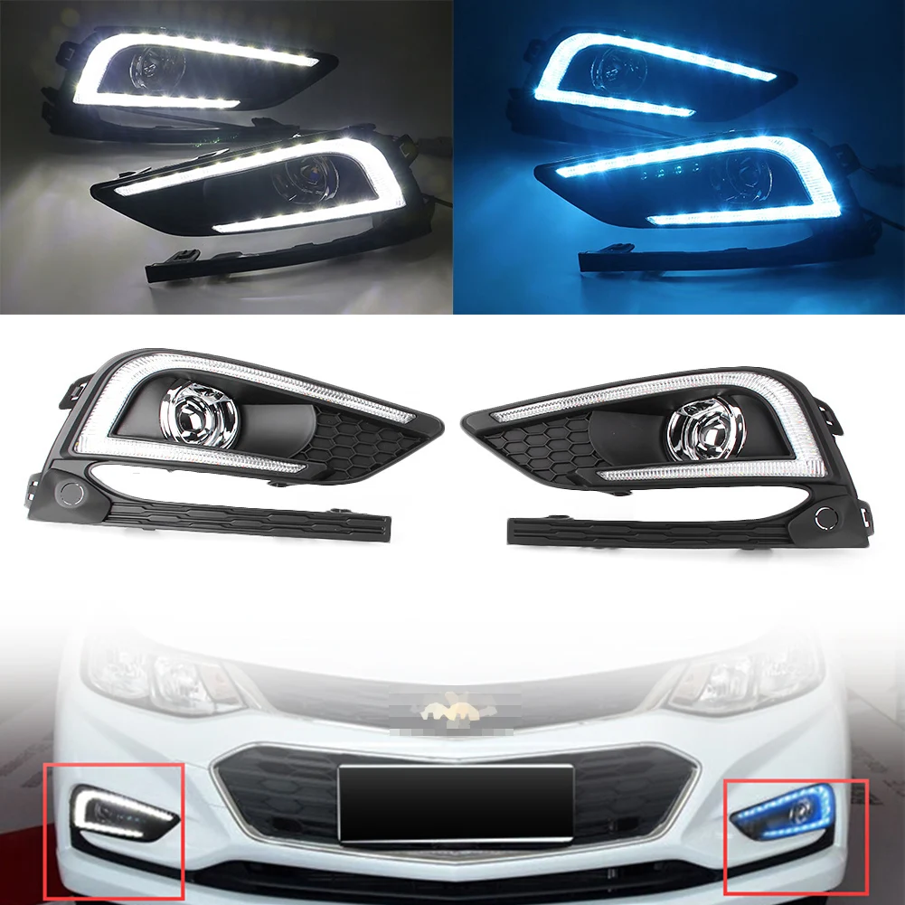 LED Daytime Running Fog Light +Turn Signal+Night Vision for Chevrolet