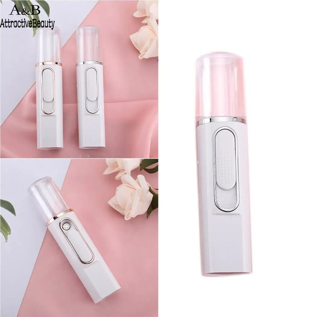 

Mini Face Mist Portable Handy Sprayer Facial Steamer Power China Mister 3.7V Bank Do not open your eyes
