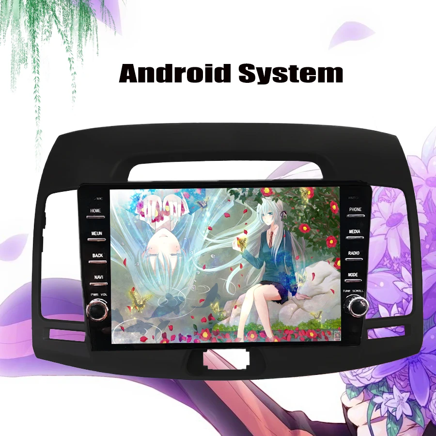 Восьмиядерный android 10 0 2 din автомобильный dvd мультимедийный плеер для Hyundai Elantra 2007 2012