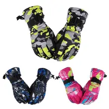 Женские мужские зимние лыжные перчатки, защита от ветра водонепроницаемые мужские и женские уличные альпинистские ездовые холодные утолщенные теплые перчатки