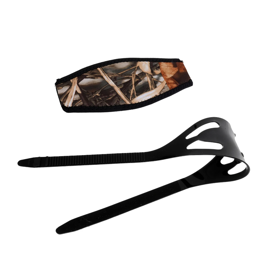

Camo Neoprene Scuba Diving Snorkeling Mask Cover Strap Wrapper Hair Band Protector + Silicone Mask Strap Replacement