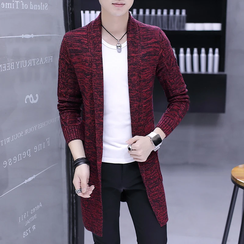 winter new Korean fashion woolen coat windbreaker personality handsome houndstooth season trend men's jacket