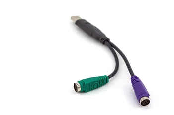 

500pcs USB To PS/2 PS2 Male to Female Cable Adapter Converter Use USB to PS2 Cord Converter Adapter For Keyboard Mouse