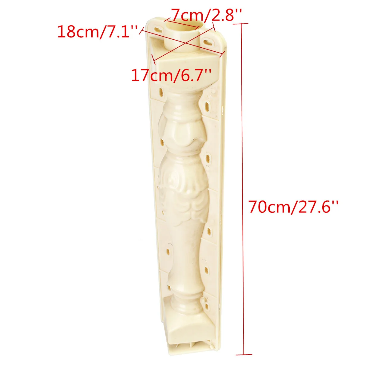 70*18cm Roman Column Mold Fence Cement Mold Balcony Garden Stair Railing Plaster Concrete Cement Mold Building paving mold